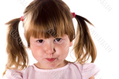 Girl with funny face