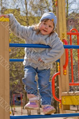 Happy kid on playground