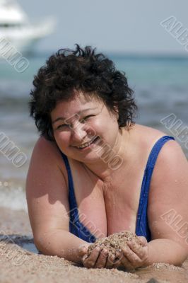 Happy mature woman
