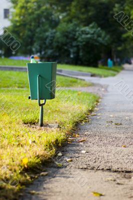 garbage backet in the park