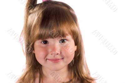 Portrait of siling little girl