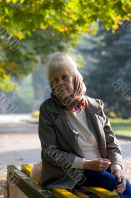Old woman in the park
