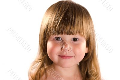 Serene portrait of little girl