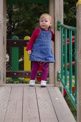 Baby girl on playground