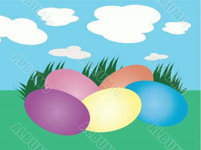 Easter Eggs Greeting Card
