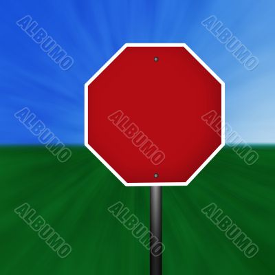 Blank Stop Sign