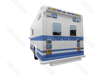 AmbulanceUS isolated back view 01