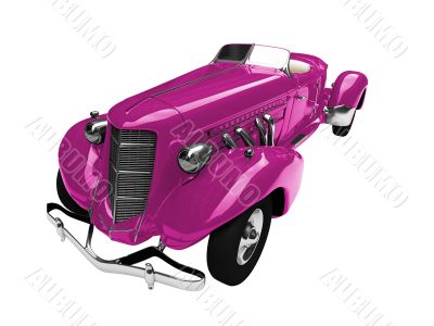 isolated glamour car front view