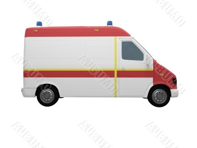 AmbulanceEU isolated side view