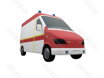 AmbulanceEU isolated front view 03