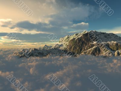 Above the sky and mountains