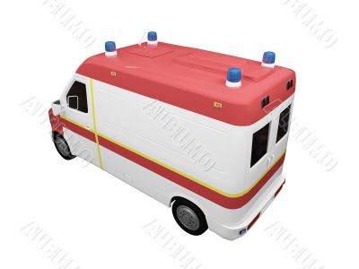 AmbulanceEU isolated back view 01