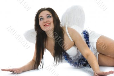 Beautiful woman with wings