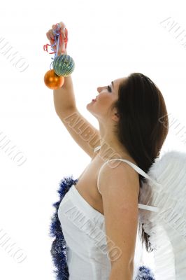 Beautiful woman with wings