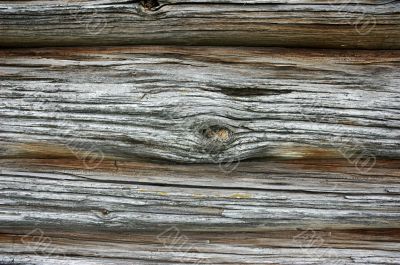 Timber of Old wooden church wall
