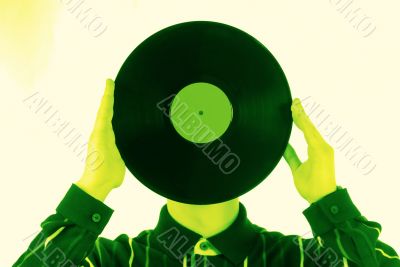 vinylic disk, green