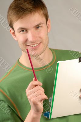 Portrait of  young student