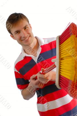 cheerful young man