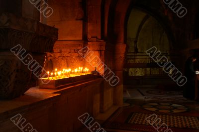 Candles in a jerusalem church