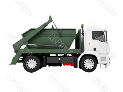 dump car side view