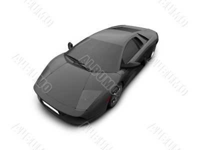 Ferrari isolated front view