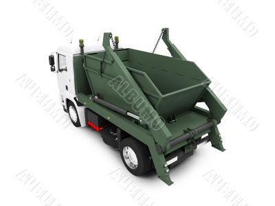 dump car back view