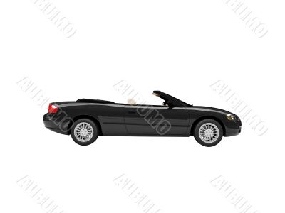 american isolated car back view 01