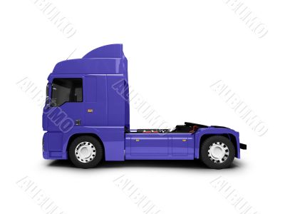 Bigtruck isolated blue side view