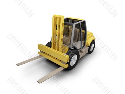 BigFork isolated heavy machine front view 02