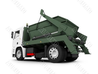 dump car back view