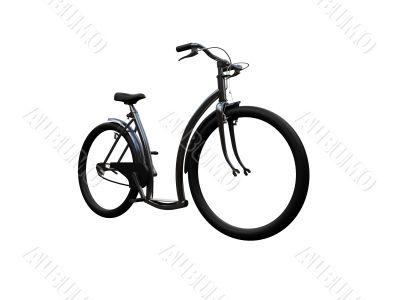 Bicycle isolated moto front view 01