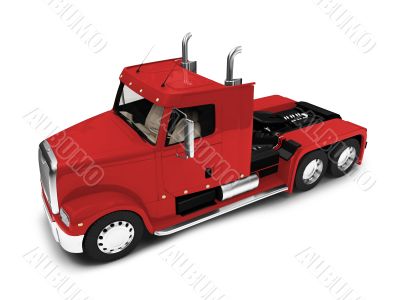 Bigtruck isolated red front view