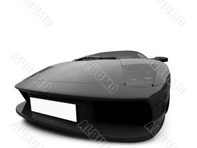 Ferrari isolated front view