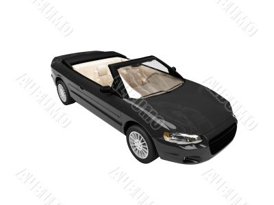 american isolated car back view 01