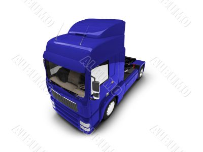 Bigtruck isolated blue front view