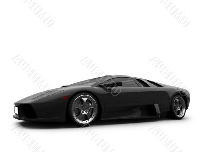 Ferrari isolated front view