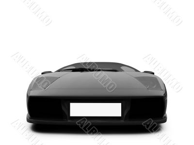Ferrari isolated front view