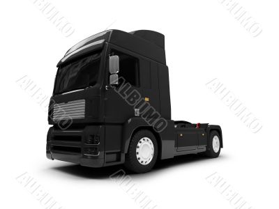 Bigtruck isolated black front view