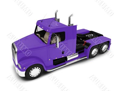 Bigtruck isolated blue front view
