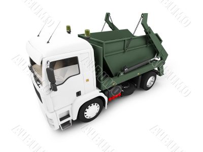 dump car front view