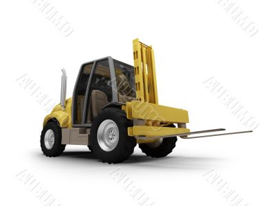 BigFork isolated heavy machine front view 01