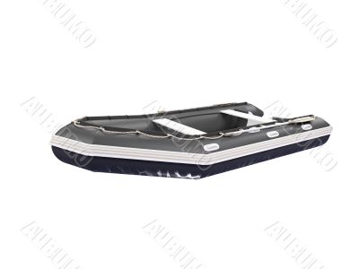 Boat isolated front view 02