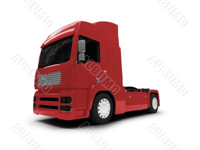 Bigtruck isolated red front view