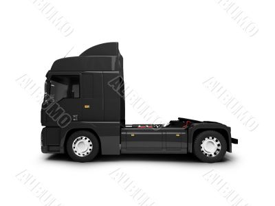Bigtruck isolated black side view