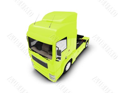 Bigtruck isolated yellow front view