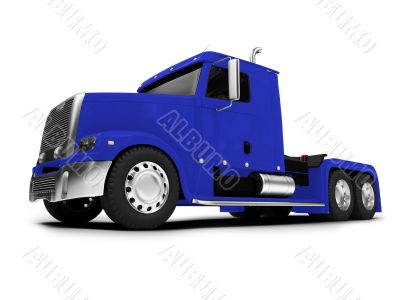 Bigtruck isolated blue front view