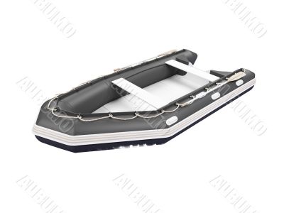 Boat isolated front view 01