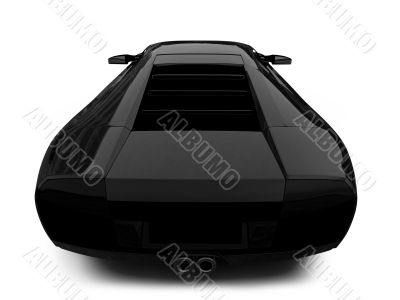 Ferrari isolated back view