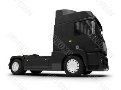 Bigtruck isolated black front view
