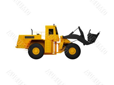 isolated heavy machine side view